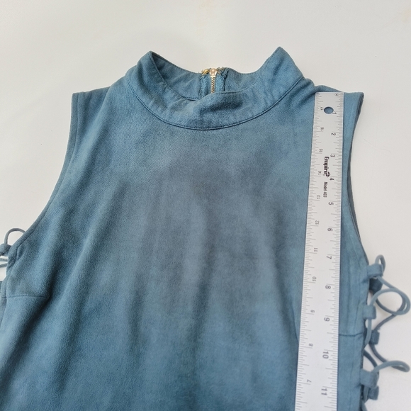 Windsor short sleeveless aqua blue dress size M with two sides on the sides - Picture 8 of 12